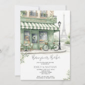 Hallo Baby Eiffeltoren Franse chic babyfeestje Kaart (Voorkant)