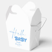 Hallo Baby Elegant Baby shower Bedankdoosjes (Geopend)
