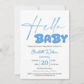 Hallo Baby Elegant Baby shower Kaart (Voorkant)