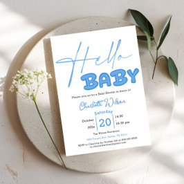 Hallo Baby Elegant Baby shower Kaart
