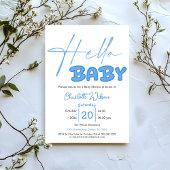 Hallo Baby Elegant Baby shower Kaart