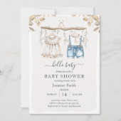 Hallo Baby Elegant Boho Kleding Baby shower Kaart (Voorkant)