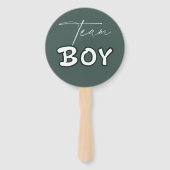 Hallo Baby Elegant donkergroen geslacht onthullen Handwaaier (Achterkant)