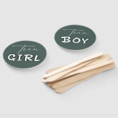 Hallo Baby Elegant donkergroen geslacht onthullen Handwaaier (Niet-gemonteerd)