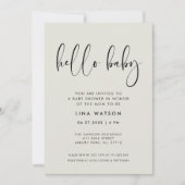 Hallo Baby Elegant & modern licht salie groen Kaart (Voorkant)