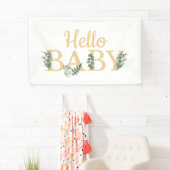 Hallo Baby Eucalyptus Banner (Insitu)