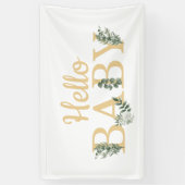 Hallo Baby Eucalyptus Banner (Verticaal)