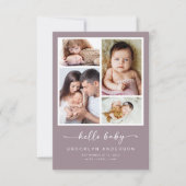 hallo Baby | Foto Collage Birth Aankondiging (Voorkant)