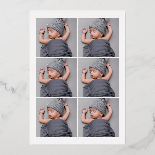 hallo Baby Fotogeboorte Aankondiging Modern Elegan (Achterkant)