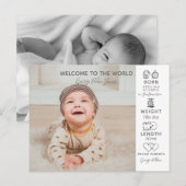 hallo baby fotograaf nieuwe aankondiging briefkaart (Voorkant / Achterkant)