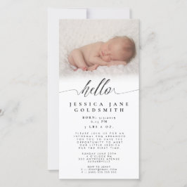 Hallo Baby Geboorteaankondiging Drinken & Kijken F Aankondiging