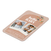 Hallo Baby Geboorteaankondiging  Magneet (Linkerzijde)