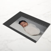 hallo Baby Geboortedatum Foto aankondiging Folie h (Gedraaid)