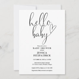 Hallo Baby genderneutraal alles in één Baby shower Kaart