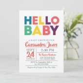 Hallo Baby - Genderneutraal Baby shower Kaart (Staand voorkant)