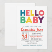 Hallo Baby - Genderneutraal Baby shower Kaart (Voorkant / Achterkant)