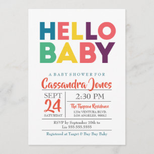 hallo Baby - Genderneutraal Baby shower Kaart