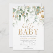 hallo Baby Geslacht Neutral greeneral gold douche Kaart (Voorkant)