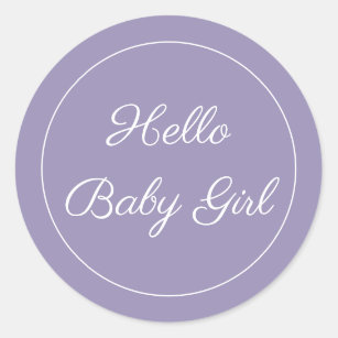 hallo Baby Girl New Baby Sticker