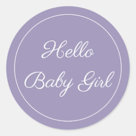 hallo Baby Girl New Baby Sticker