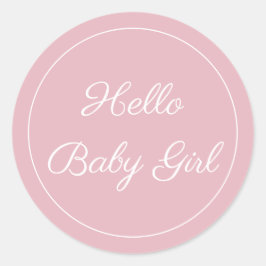 hallo Baby Girl New Baby Sticker