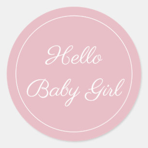 hallo Baby Girl New Baby Sticker