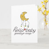 Hallo Baby Goodbye Sleep Baby shower Kaart (Gele Bloem)