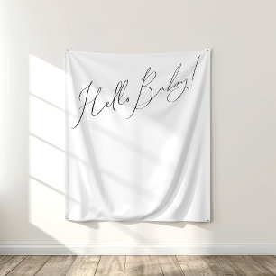 Hallo Baby Grappige genderneutrale achtergrond Wandkleed