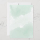 hallo Baby Greenery Eucalyptus Waterverf Shower Kaart (Achterkant)