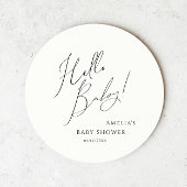 Hallo Baby grillig genderneutraal Ronde Kartonnen Onderzetter