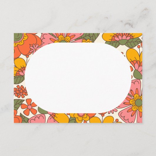 Hallo Baby | Groovy Retro Bloemen Boho Dank u Bedankkaart (Achterkant)