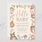 Hallo Baby Herfst Boho Kleding Baby shower Kaart (Voorkant)