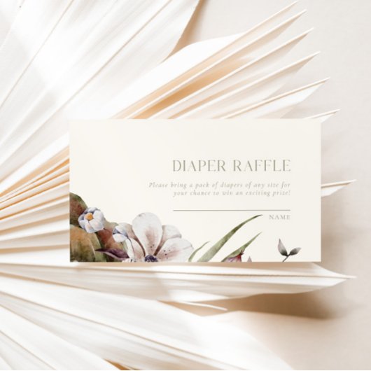 HALLO BABY | Herfst Botanische Luier Raffle Game Informatiekaartje