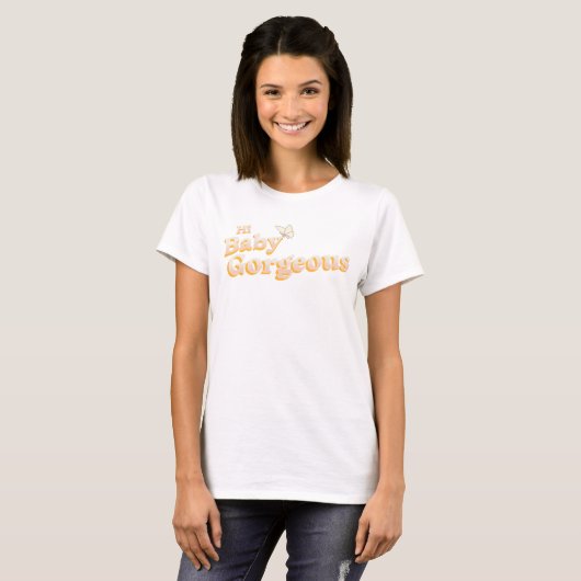Hallo Baby in goud Lisa Barlow RHOSLC T-shirt (Voorkant volledig)