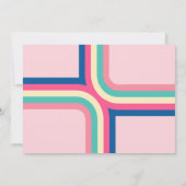 Hallo Baby Kaart Geboorteaankondiging Retro Groovy (Achterkant)