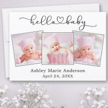 Hallo Baby Kalligrafiescript Hart 3 Foto