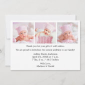 Hallo Baby Kalligrafiescript Hart Aankondiging (Achterkant)