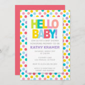 hallo BABY! Kleurrijk Baby shower Kaart (Voorkant / Achterkant)