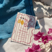 Hallo Baby Lemon Bows Girls Baby shower Kaart