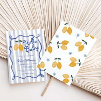 Hallo Baby Lemon Boys Baby shower Kaart