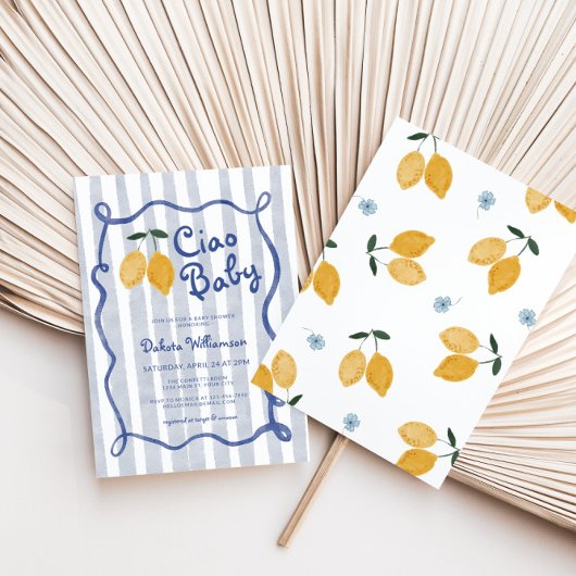 Hallo Baby Lemon Boys Baby shower Kaart