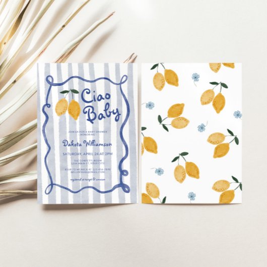 Hallo Baby Lemon Boys Baby shower Kaart