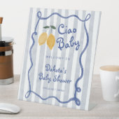 Hallo Baby Lemon Boys Baby shower Welkom Reclamebord Met Voetstuk (Insitu)