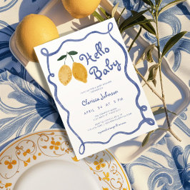 Hallo Baby Lemon Italiaans Amalfi Boys Baby shower Kaart