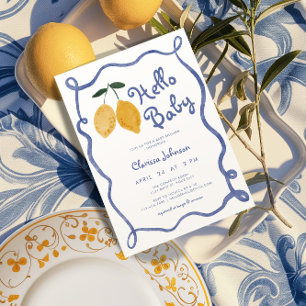 Hallo Baby Lemon Italiaans Amalfi Boys Baby shower Kaart