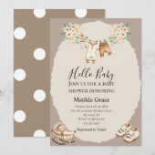 Hallo Baby Lief Neutraal Beige  Kaart (Voorkant / Achterkant)