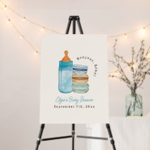 Hallo Baby Macarons & Milk Jongens Baby Shower