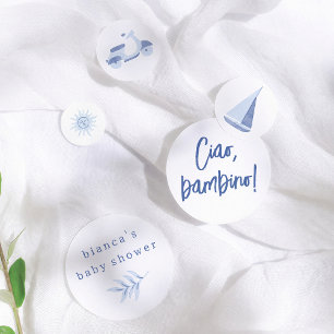 Hallo Baby Mediterrane Blauwe Jongen Baby Shower Confetti