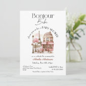 Hallo Baby Meisje Parijs Frans Roze Cafe Baby Borr Kaart