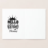 hallo Baby met de naam van Crown Baby Folie Kaarten (Binnen)